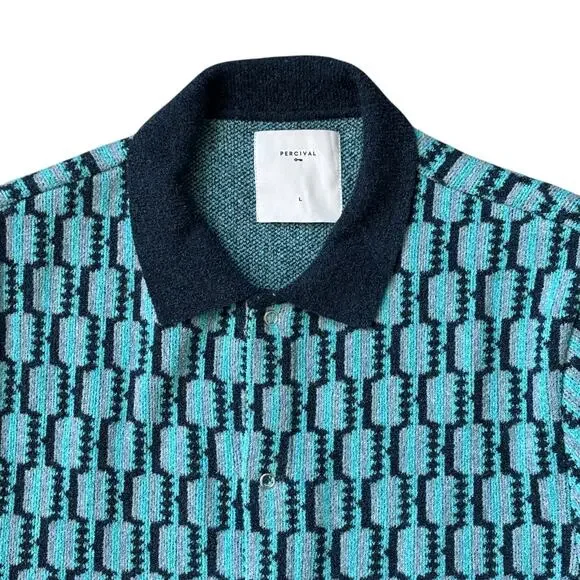 PERCIVAL SLIM FIT KNIT POLO SIZE LARGE - Picture 2 of 7